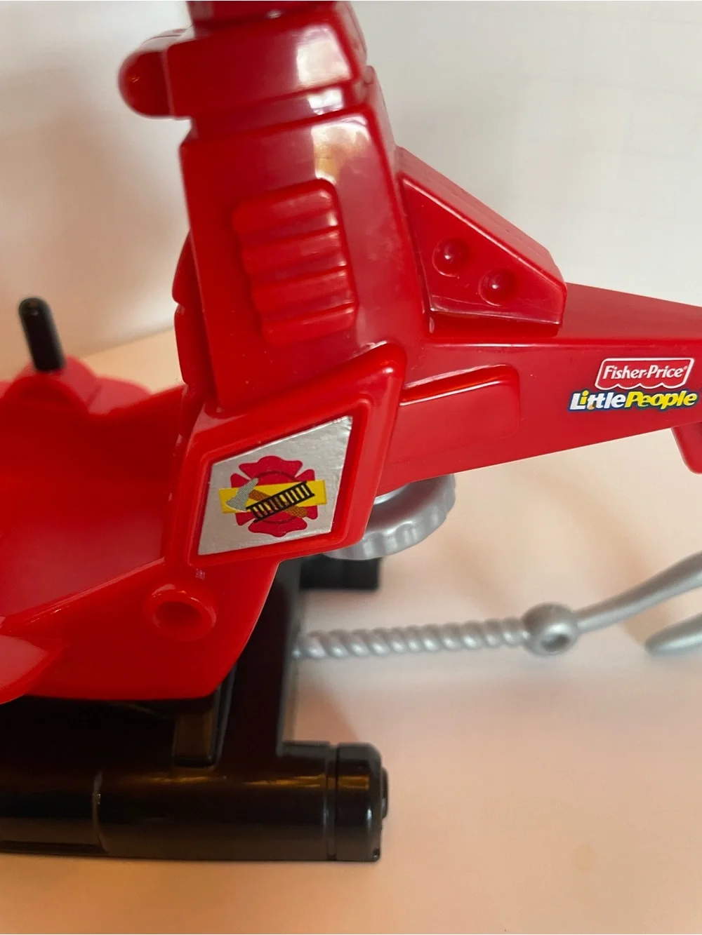 Fisher-Price Red Helicopter with Orange-Helmet Pilot